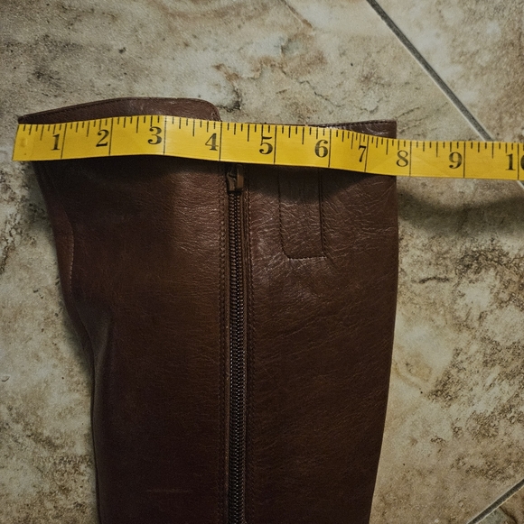 Bandolino Brown Leather Knee-High Boots 8.5 3" Heel - Picture 9 of 9